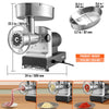 Vevor Meat Grinder Electric 992 Lbs/Hr Capacity 1100W 2 Blades 3 Grinding Plates Sausage Kit New