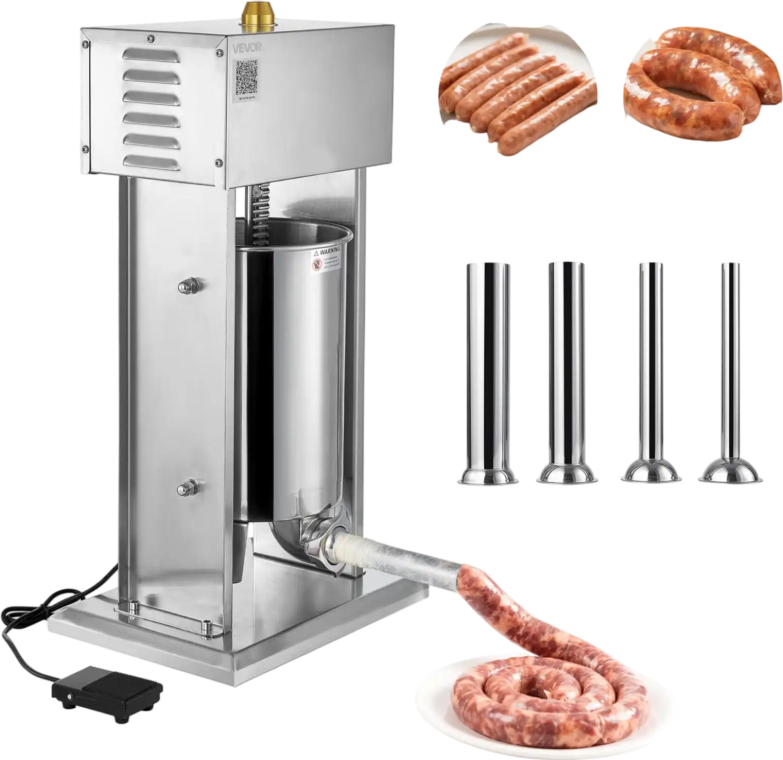Vevor Electric Sausage Stuffer 25 lb. Hopper Variable Speed with Foot Pedal New