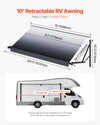Vevor RV Awning 10 Ft. Replacement Electric Open/Close for DC12V Vehicles New