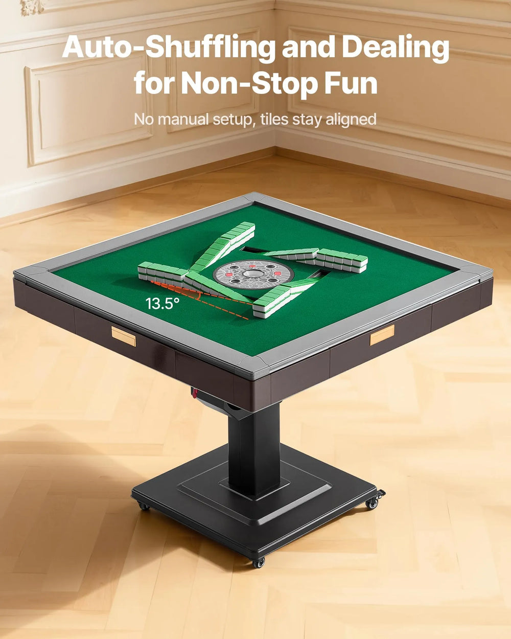 Vevor Mahjong Table with Automatic Shuffler 164-Piece Tile Set Foldable New