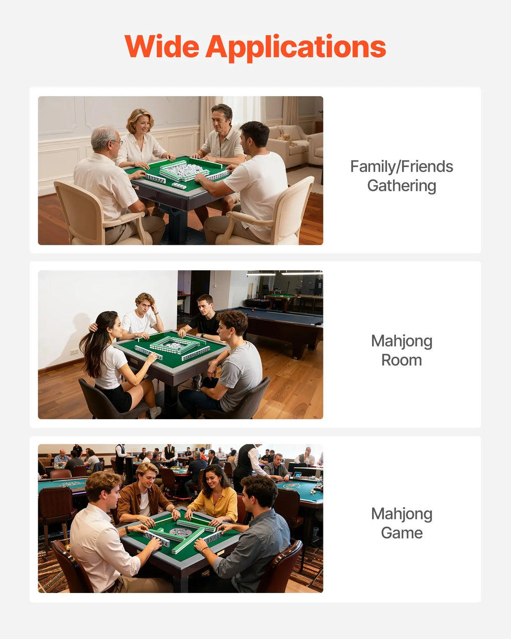Vevor Mahjong Table with Automatic Shuffler 164-Piece Tile Set Foldable New