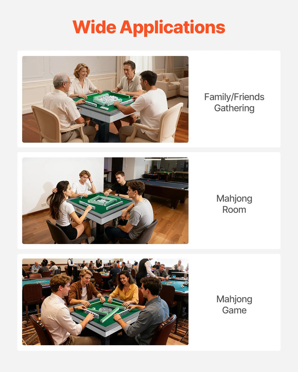 Vevor Mahjong Table with Automatic Shuffler 42mm 152-Piece Tile Set Foldable New