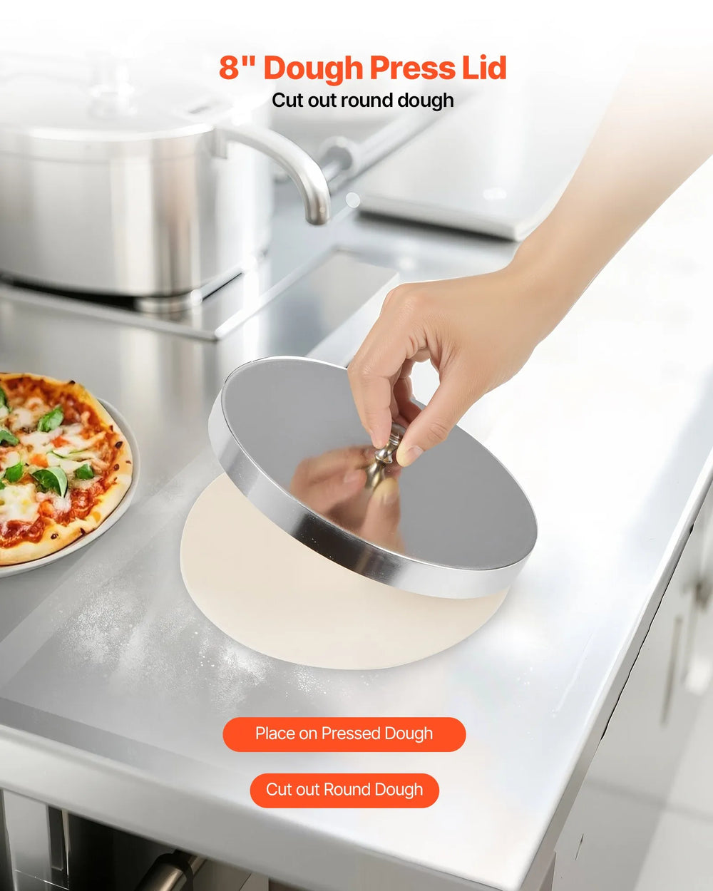 Vevor Pizza Dough Roller Sheeter 3-14 Inch Automatic Press 370W New