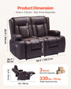 Vevor Loveseat Recliner Sofa with Heating and Massage Power Reclining New