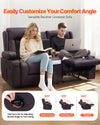 Vevor Loveseat Recliner Sofa with Center Console Faux Leather New