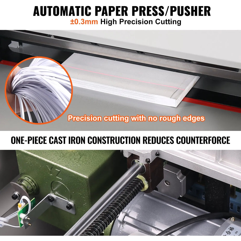 Vevor Electric Hydraulic Paper Cutter 18" Cutting Width 1.57" Thickness with Button Control New