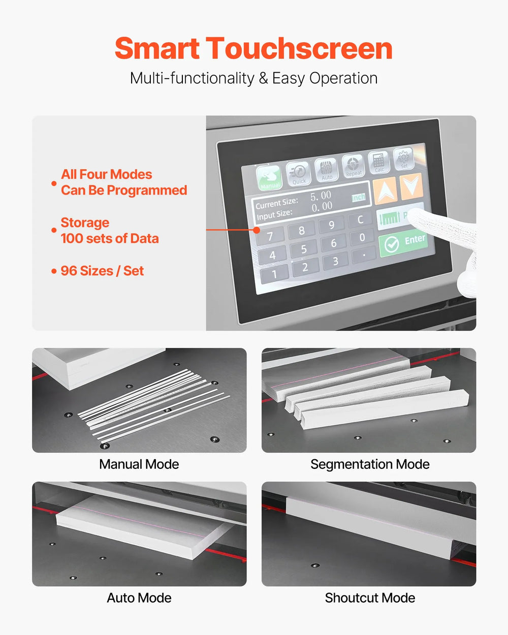 Vevor Electric Paper Cutter 28" Cutting Width 3.03" Thickness 2800W 220V New