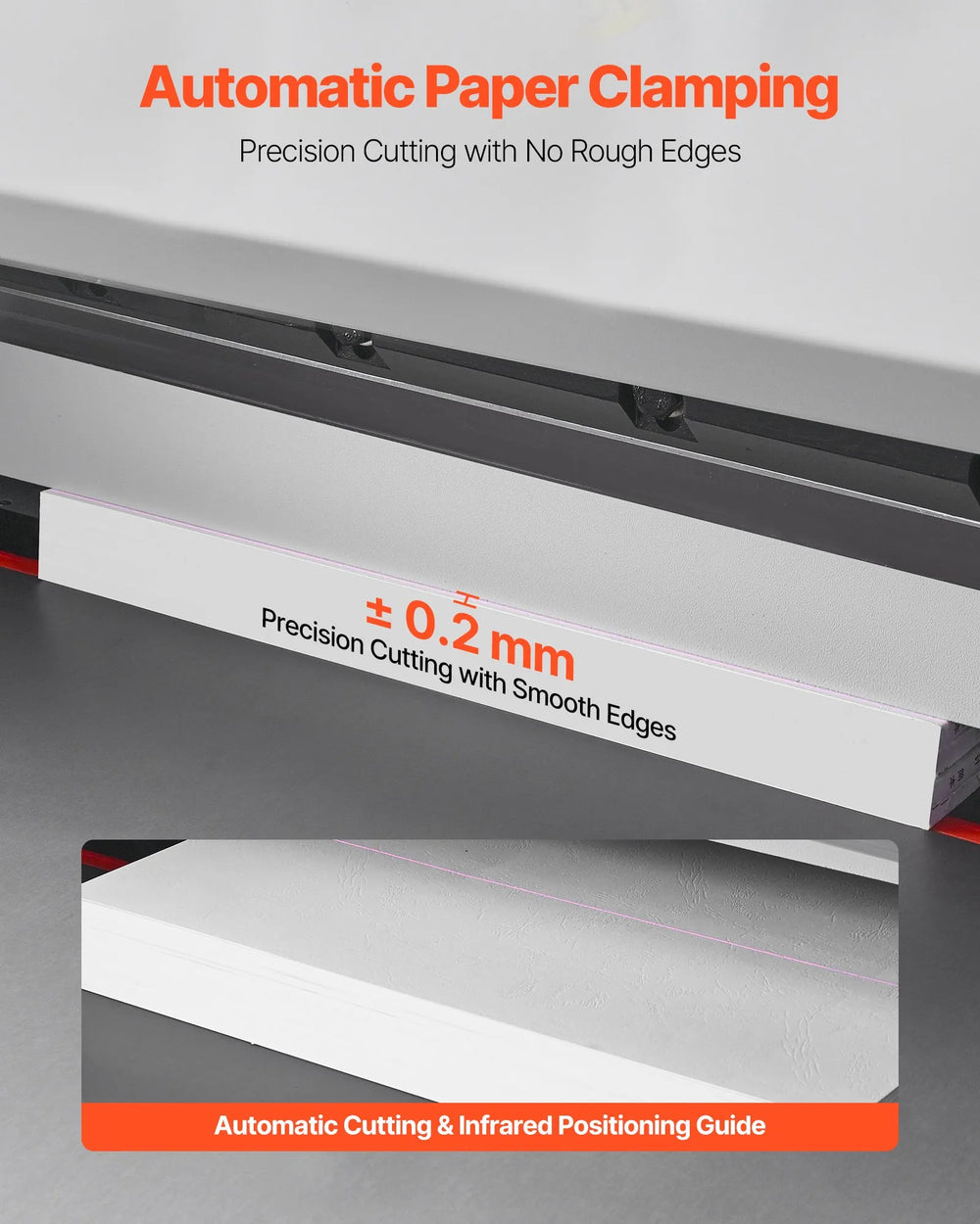 Vevor Electric Paper Cutter 28" Cutting Width 3.03" Thickness 2800W 220V New