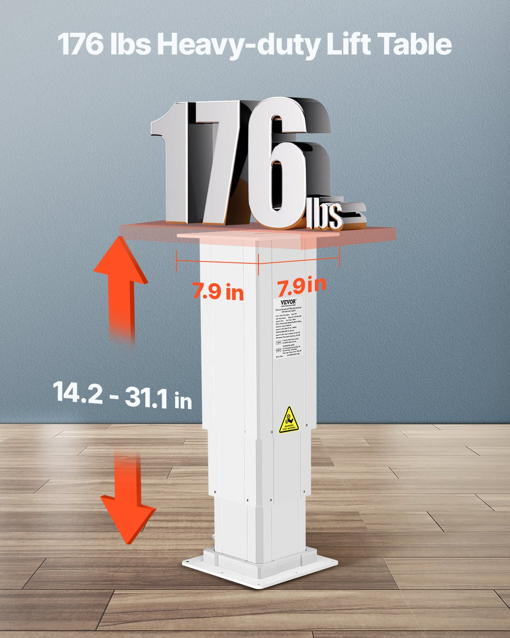 Vevor Electric Table Lifting Column System 14.2" - 31.1" Height Range 176 Lbs Capacity New
