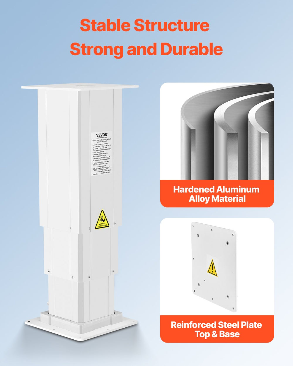 Vevor Electric Table Lifting Column System 14.2" - 31.1" Height Range 176 Lbs Capacity New