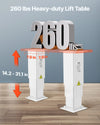 Vevor Electric Lift Table Dual Column System 14.2" - 31.1" Height Range 260 Lbs Capacity New