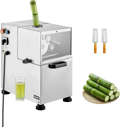 Vevor Commercial Sugarcane Juicer 661 Lbs/Hr Output Stainless Steel 800W New