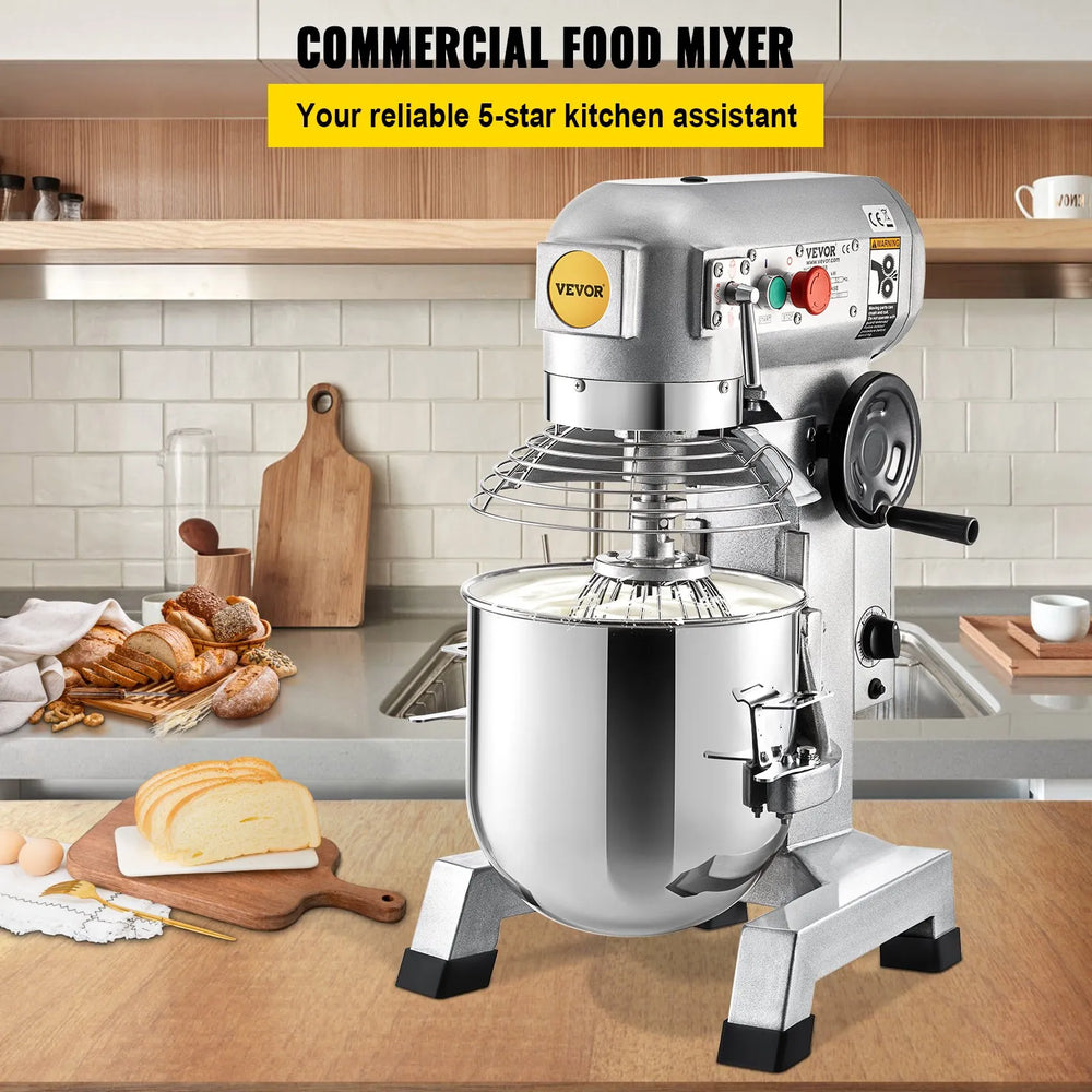 Vevor Commercial Food Mixer 10 Qt with Timing Function 3-Speed 450W New