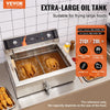 Vevor Countertop Deep Fryer Electric Double Basket 21 Qt. 3000W New