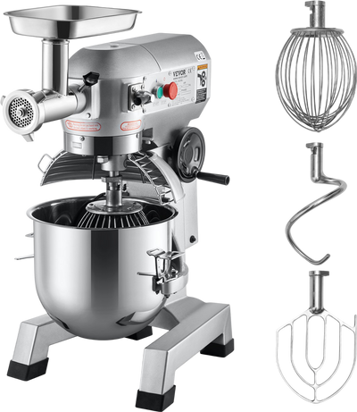 Vevor Commercial Stand Mixer 20 Quart 3-Speed Adjustable with Meat Grinder New