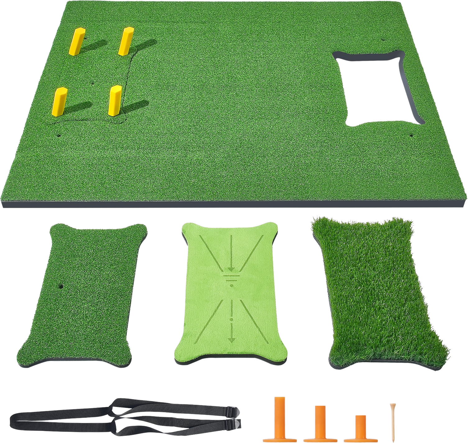 Vevor Golf 4-in-1 Hitting Mat 5' x 4' Turf Training Aid New