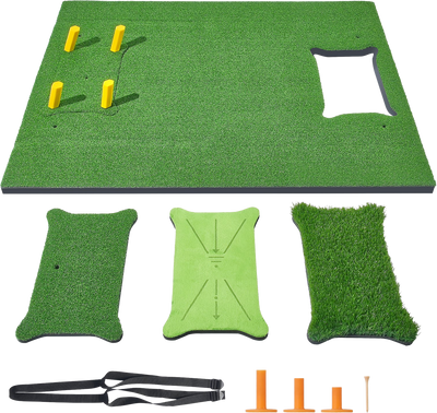Vevor Golf 4-in-1 Hitting Mat 5' x 4' Turf Training Aid New