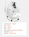 Vevor Food Processor Vegetable Chopper w/ 6 Blades Stainless Steel New