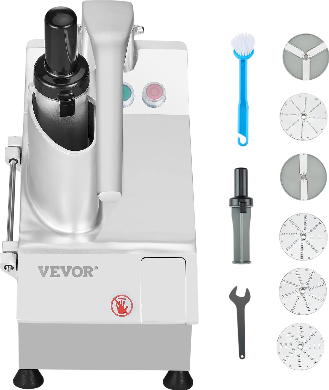 Vevor Food Processor Vegetable Chopper w/ 6 Blades Stainless Steel New