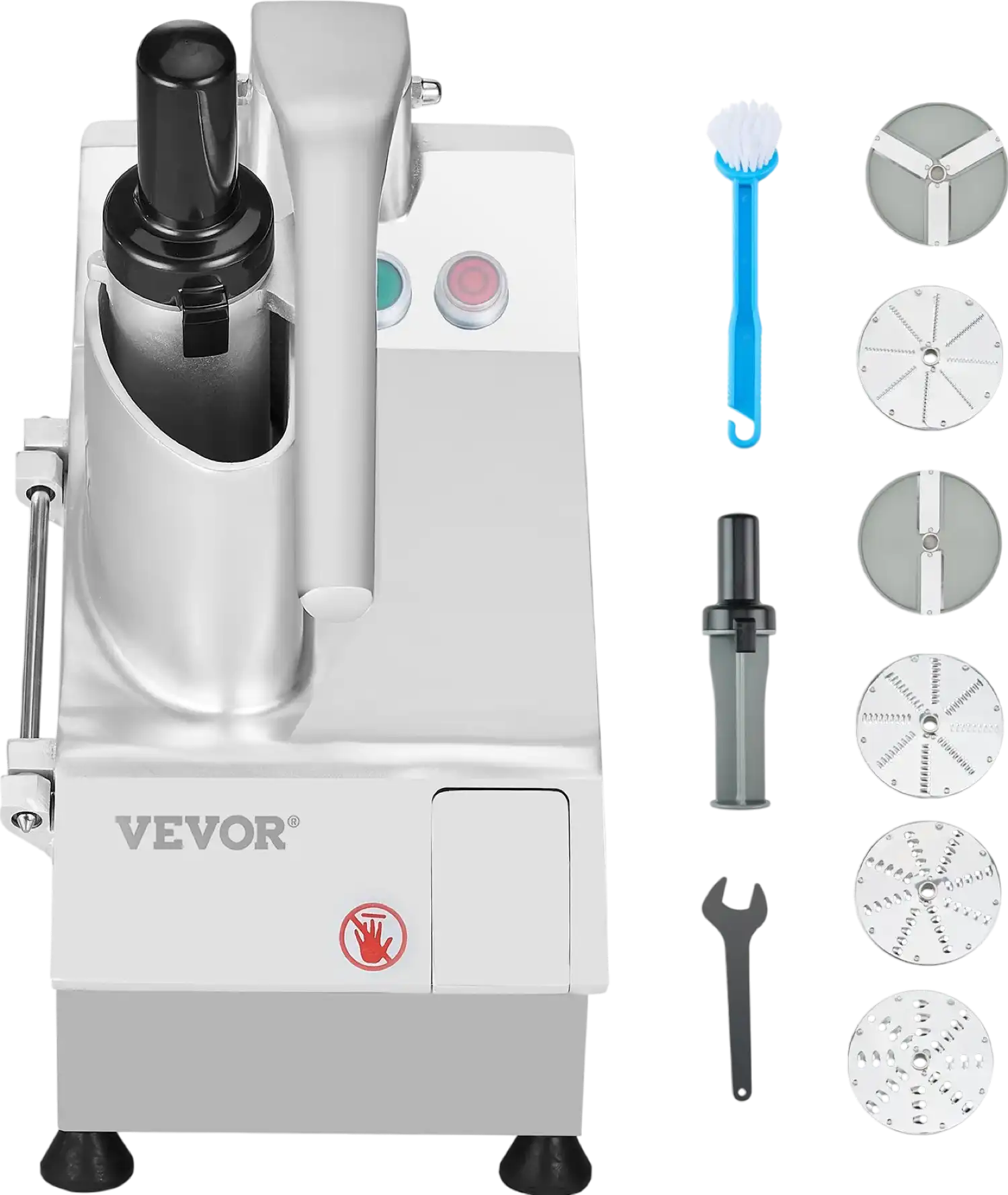 Vevor Food Processor Vegetable Chopper w/ 6 Blades Stainless Steel New