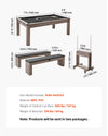 Vevor Pool Table Combo Set 3-in-1 Ping Pong and Dining Top with Benches New