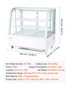 Vevor Refrigerated Display Case 3.5 Cu. Ft 2-Tier with LED Lighting New