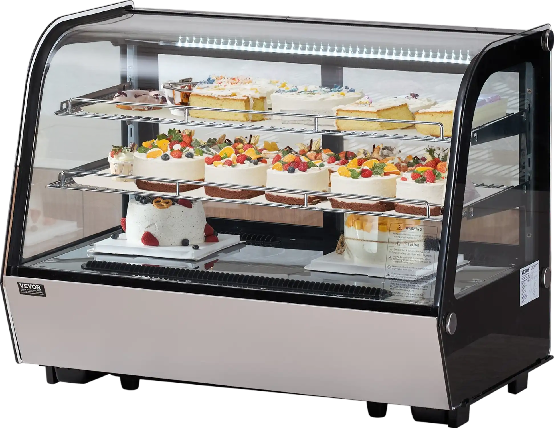 Vevor Refrigerated Display Case 5 Cu.Ft with Adjustable Shelves New