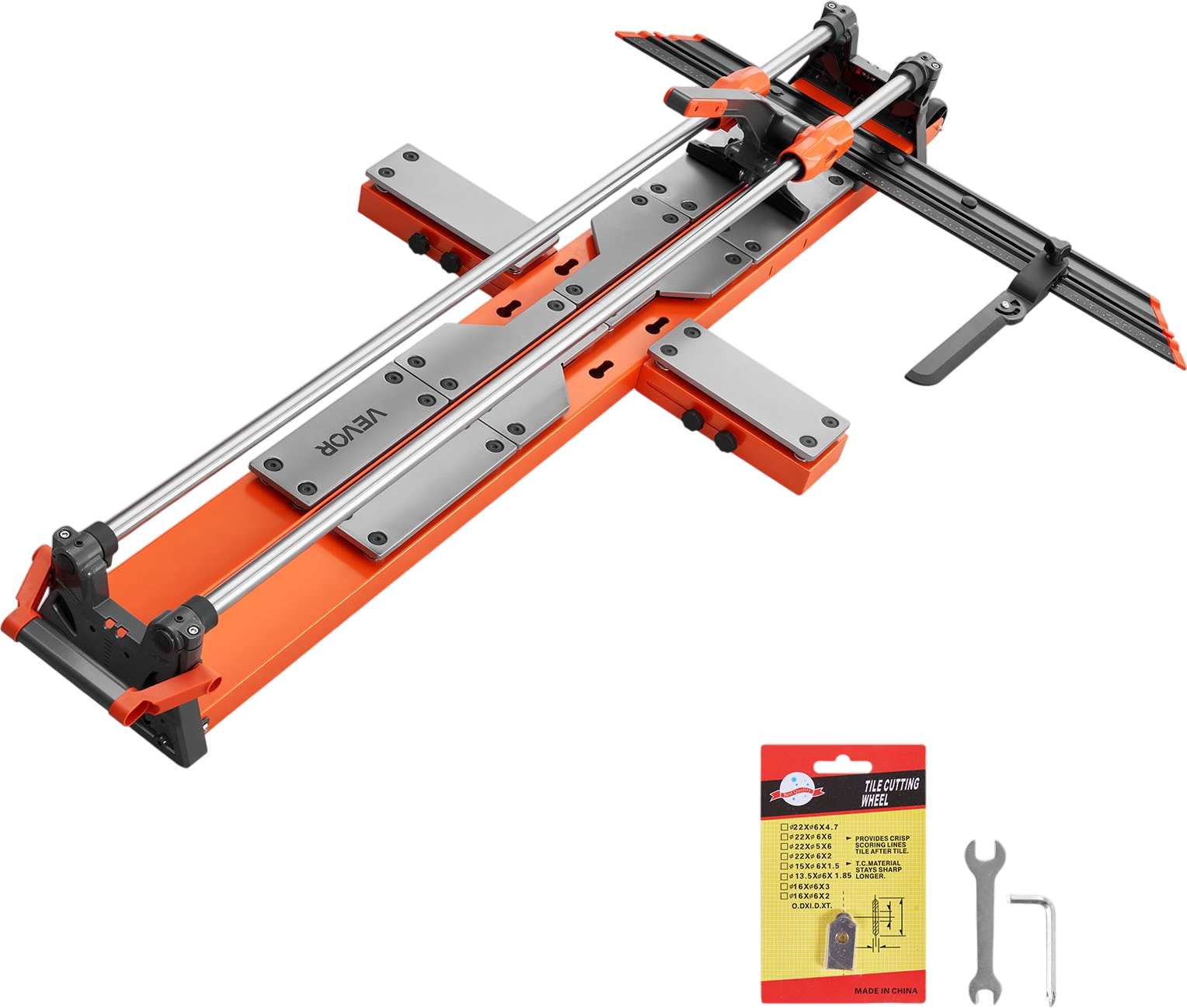Vevor Manual Tile Cutter 47.2 in. with Spring-Loaded Base and Angle Fence New