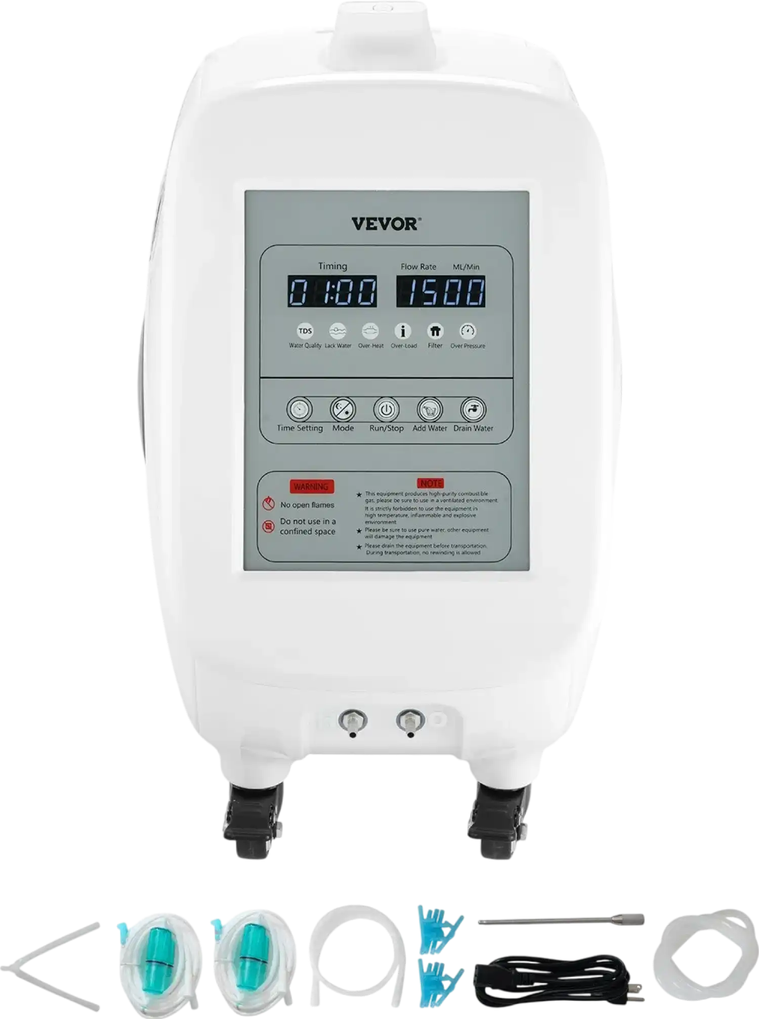 Vevor Hydrogen Inhalation Machine 99.99% High Purity 1500ml/min New