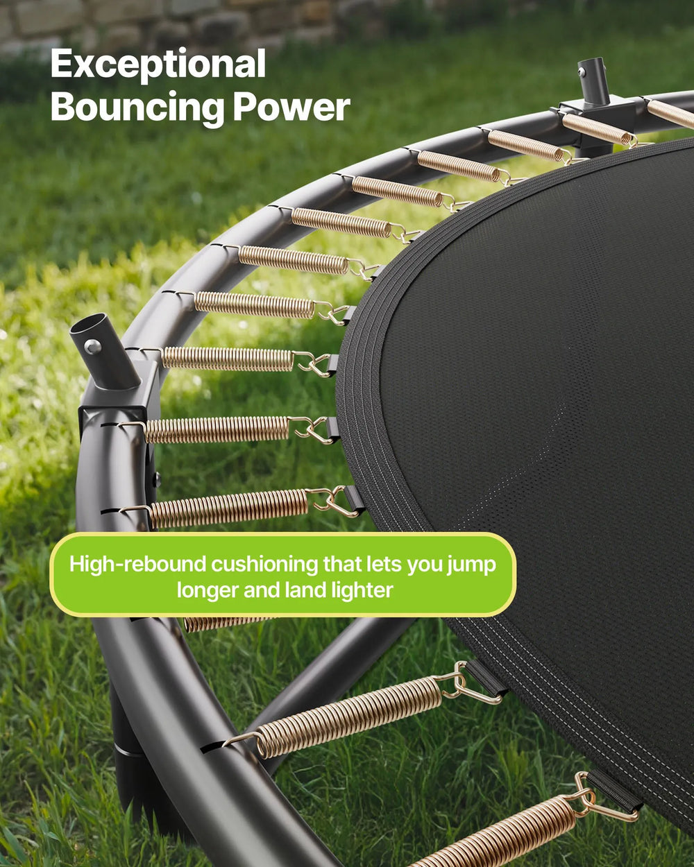 Vevor Trampoline 14 ft. with Enclosure Net Curved Rods 450 lb. Capacity New