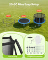 Vevor Trampoline 14 ft. with Enclosure Net Curved Rods 450 lb. Capacity New