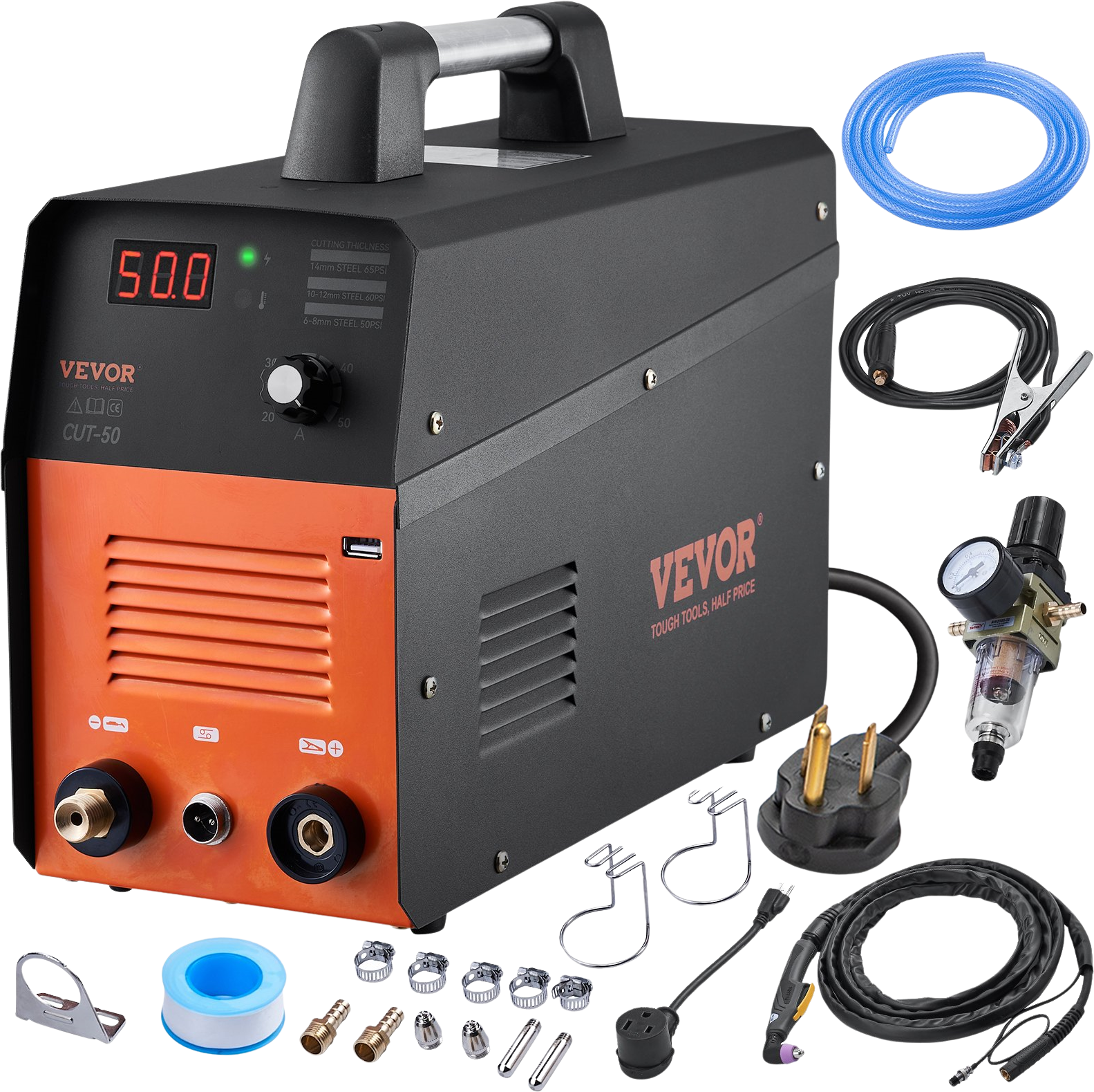 Vevor Plasma Cutter with Torch 50Amp Dual Voltage 110V/220V New