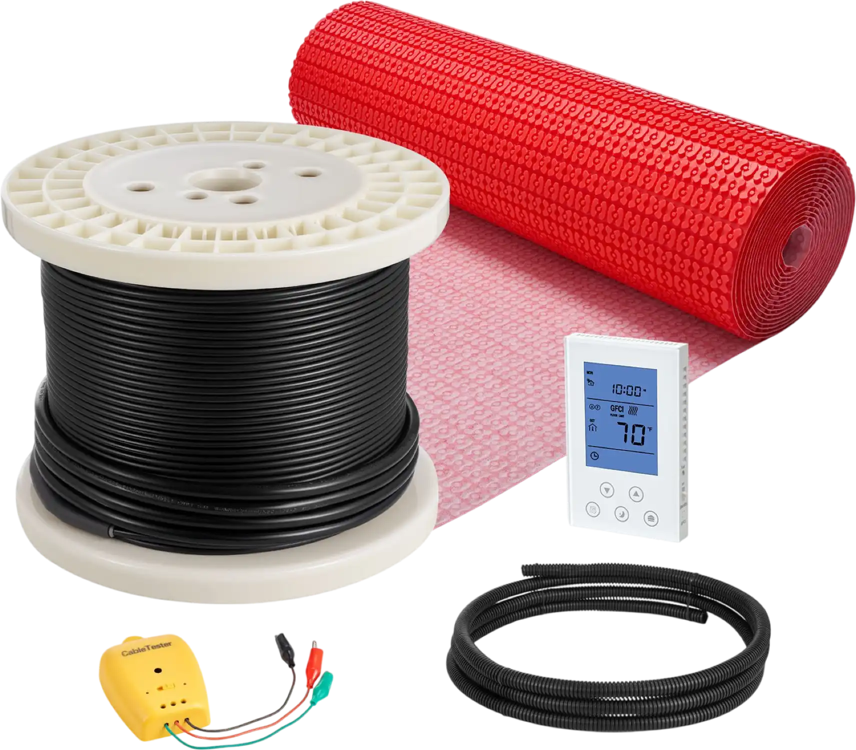 Vevor Floor Heating Mat System 120 sq. ft. with Smart Control Thermostat 120V New