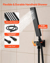 Vevor Shower Faucet Set 16" Ceiling Rainfall with 6 Body Jets and Handheld Spray New