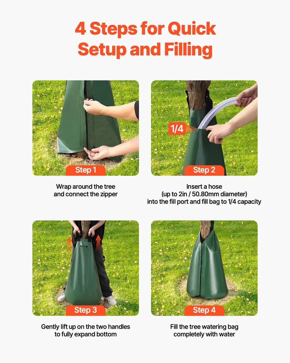 Vevor Watering Bags 20 Gal. Slow Release Refillable Drip Irrigation 25 Pack New