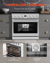 Vevor Electric Range Oven 36 in. 6 Cu. Ft. with 5 Burners Stainless Steel New