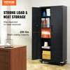 Vevor Metal Storage Cabinet 75" Locking with Wheels & 4 Adjustable Shelves New