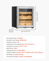 Vevor Electric Cigar Humidor with Humidity and Temperature Control 300 Count Capacity New