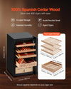 Vevor Electric Humidor 70L 400 Count Cabinet Compressor Cooling Humidity Temp Control New