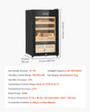 Vevor Electric Humidor 70L 400 Count Cabinet Compressor Cooling Humidity Temp Control New