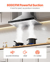 Vevor Range Hood Ceiling Mounted 800 CFM with Gesture & Touch Control New