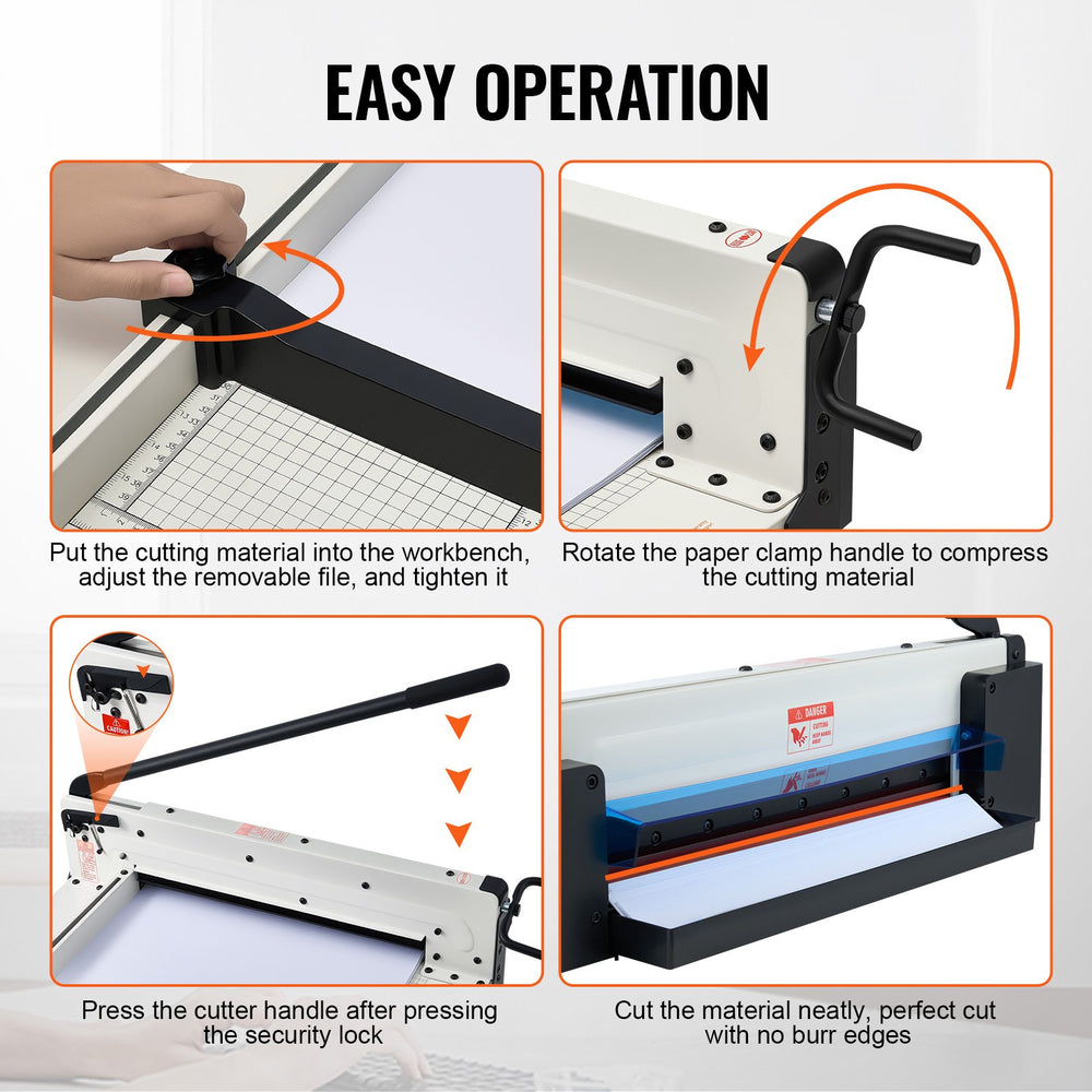 Vevor Industrial Paper Cutter 17" Cutting Width 400 Sheet Capacity New