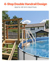 Vevor 4-Step Pool Ladder 48"-54" with Double Handrails 400 Lbs Capacity New