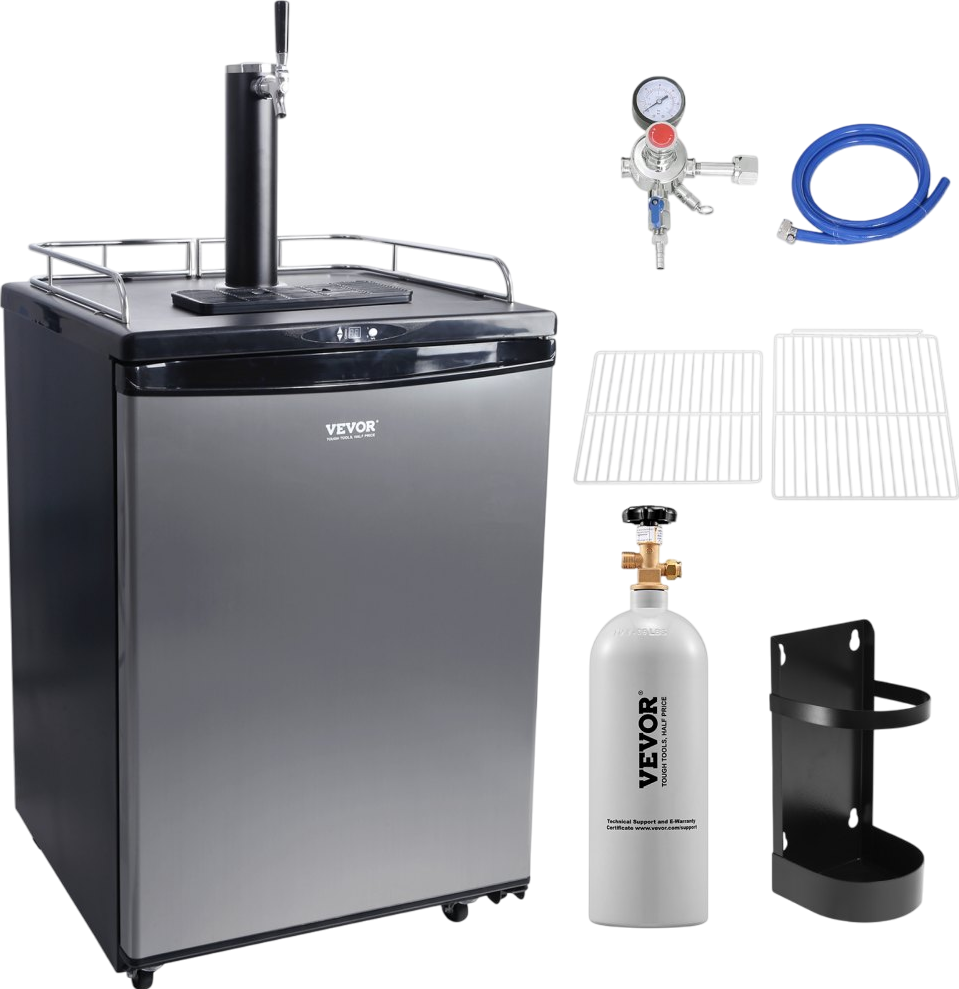 Vevor Kegerator Single Tap Draft Beer Dispenser Full Size Keg Fridge Adjustable Temperature New