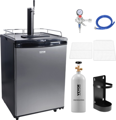 Vevor Kegerator Single Tap Draft Beer Dispenser Full Size Keg Fridge Adjustable Temperature New