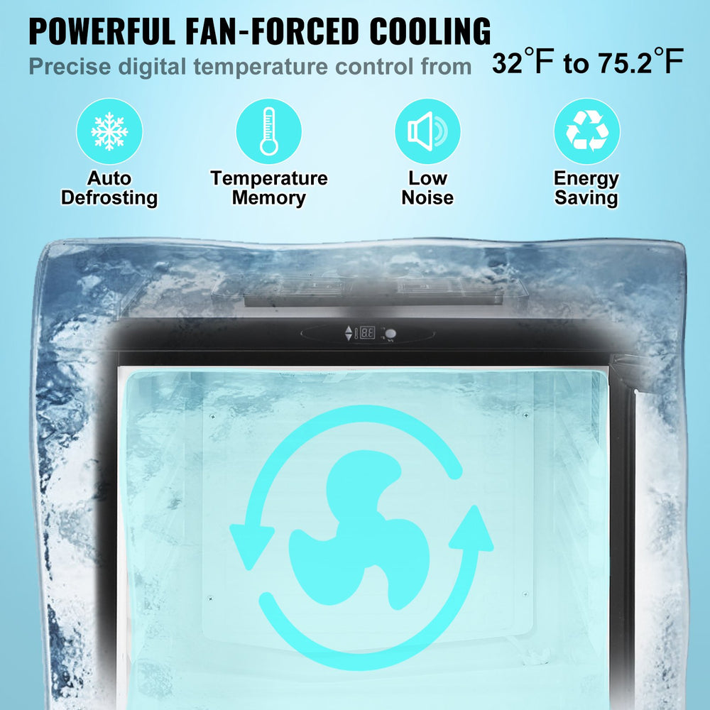 Vevor Kegerator Single Tap Draft Beer Dispenser Full Size Keg Fridge Adjustable Temperature New