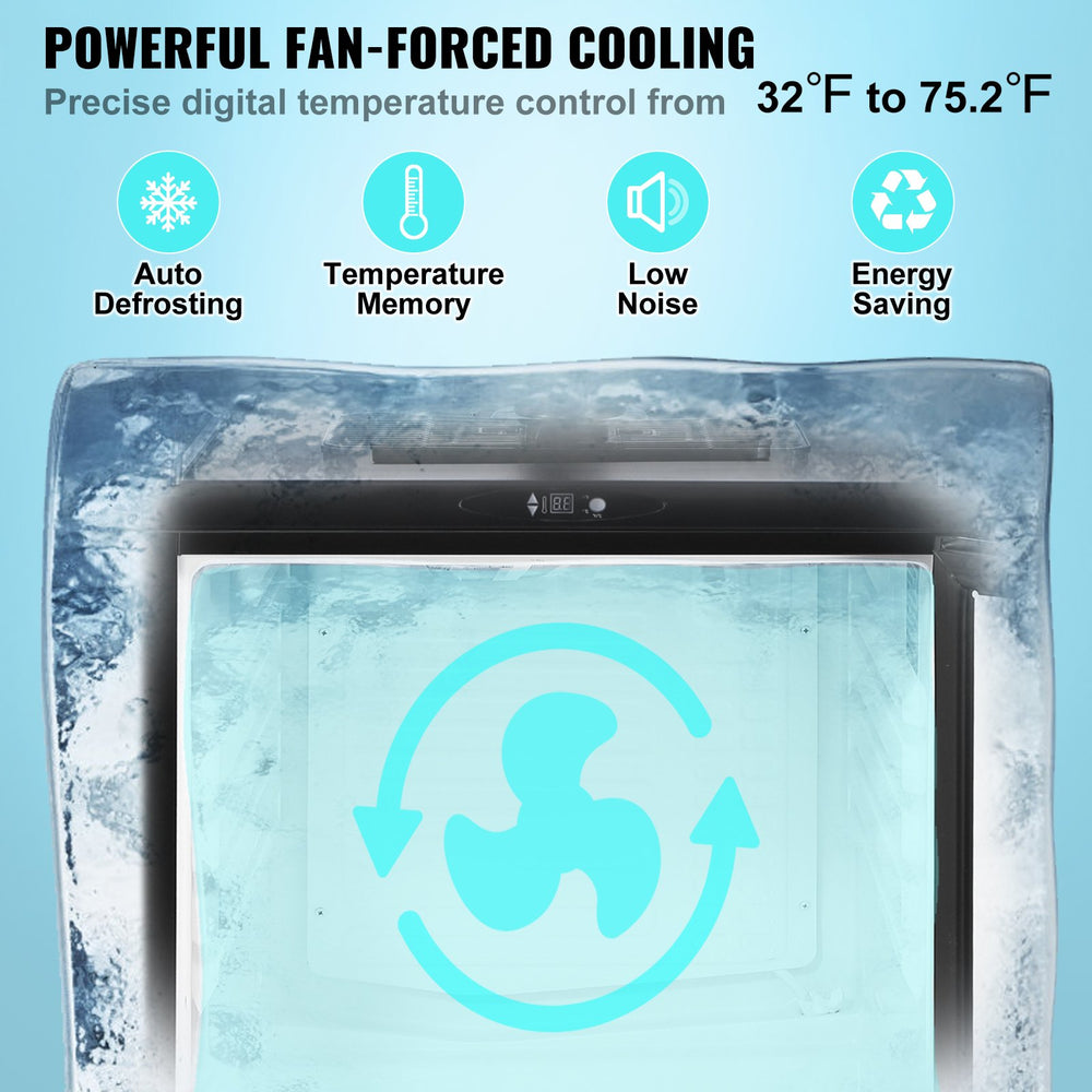 Vevor Beer Kegerator Full Size Dual Tap Dispenser with Temperature Control New