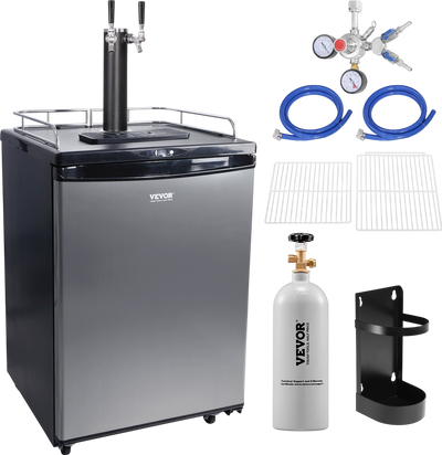 Vevor Beer Kegerator Full Size Dual Tap Dispenser with Temperature Control New