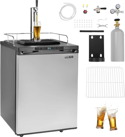 Vevor Beer Kegerator Dispenser Single Tap Full Keg Capacity with Temperature Control New