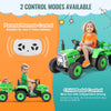 Vevor Kids Ride On Tractor 12V Electric Toy with Trailer Remote Control New